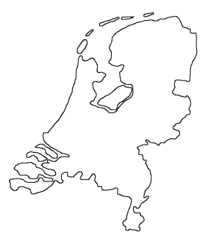 Blank Map of Netherlands, Outline Map of Netherlands