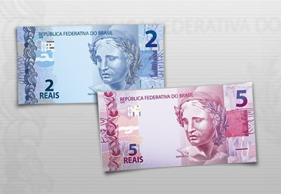 Novas cédulas de R$ 5 e de R$ 2 completam a Segunda Família do Real