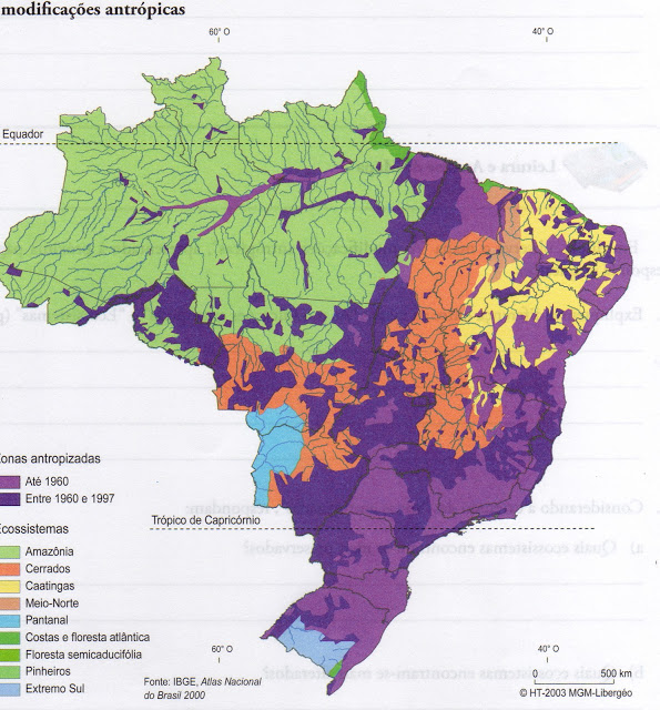 BRASIL as modificações antrópicas