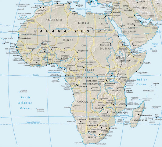 africa532x480.jpg - map of Africa