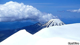 Monte Tongariro, localizado na Nova Zelândia