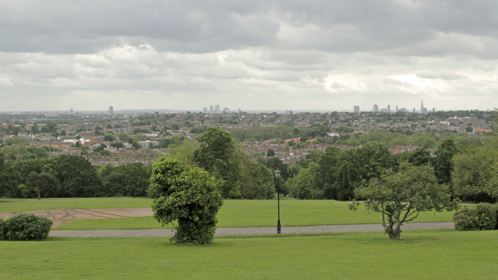 Vista do centro de Londres a partir do Alexandra Palace  (Foto: Terry Wilson / BBC Brasil)