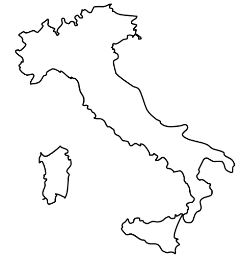 Free Printable Outline Map Of Italy Map Of World