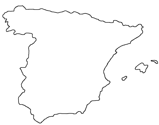 √ Spain Map Blank / Blank Vector Map Of Spain Vectors Clipart Best